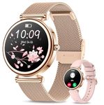 Smart Watches for Women,1.27" HD Ladies Smart Watch with Bluetooth Call,120+ Sports Modes,Heart Rate/Blood Pressure/SpO2 Monitor,IP68 Waterproof,Fitness Tracker,Smartwatch for Android/iOS Rose Gold