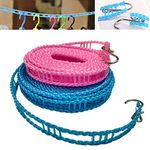 2 Pack Nylon Clothesline Windproof Clothes Drying Rope Travel Clothes Line Portable Laundry Line Hanger Rope for Indoor Outdoor Camping