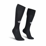 Nivia Plain Encounter Football Stockings, Micro Yarn Stockings, For Men & Women, Knee Length Stockings, Football Socks, Soccer Socks, (Black/White) Size-L