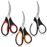 3 Pairs of Kitchen Seafood Scissors for Crab Legs, Lobster Shell Cracker, Lobster Shrimp Crayfish Crawfish Scissors Fish Scissors, Multifunctional Crab Leg Crackers