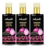 Phillauri Black Seed Onion Hair Oil For Hair Growth And Hair Fall Control Hair Oil | Hair Oil Bottle | (100Ml) Pack Of 3