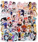 Sexy Girls Stickers Vinyl Waterproof Stickers，Waifu Cute Water Bottle Laptop Travel Case Car Skateboard Motorcycle Bicycle Luggage Guitar Bike Decal (Anime Stickers Girl-100Pcs)