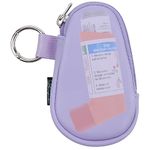 Beautyflier Asthma Inhaler Holder, Inhaler Travel Bag for Adults and Kids, Travel Handy Inhaler Holder Keychain, Asthma Inhaler Travel Case for Handy Ventolin Inhaler, Inhaler Not Included (Purple)