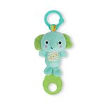 Bright Starts, Tug Tunes Musical Activity Plush Toy for Baby Stroller or Car Seat, 4 Melodies - Elephant - Unisex, Newborn +