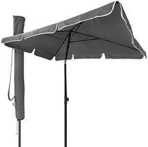 VOUNOT Ombrellone da Giardino Rettangolare, Parasole da Balcone, 200 x 125 cm, Grigio