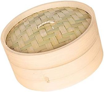 Baoblaze Natural Bamboo Steamer Basket Dim Sum Bamboo Steamers, Great for Asian Cooking, Dumplings, Vegetables, Fish, 3, 15cm