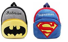 blue tree Kid's Cute Plush Animal Cartoon Mini Travel Embroidery Backpack,1-6 Years (Batman-BACKPACK)