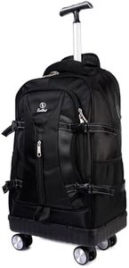 EB EVER BEST-Series Of Bags Anti-Theft Foldable Wheels Travel Laptop Backpack with USB & Type-C Charging Port, Business Backpacks, Water Resistant Bag for Men & Women (Black with Wheels)