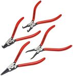 GEARWRENCH 4 Piece Fixed Tip Internal & External Snap Ring Plier Set, 7" - 82150 , Red