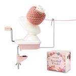 INMAKER Yarn Winder, Pink Wool Winder for knitting Hand Operated, The Helper for Knitting Enthusiast