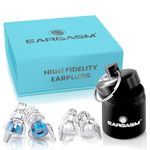 Eargasm High Fidelity Earplugs with Blue Filters - Reusable Noise Reduction Hearing Protection Ear-Plugs with Carrying Case for Bartenders, Concerts, Festivals, Raves, Musicians, Live Music, Sports