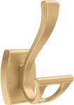 Delta Dansant (1-Pack) Towel Hooks Satin Gold Double Bathroom J Hooks Wall Mounted for Robes & Towels Hand Towel Hook Holder Kitchen, Bathroom Accessories DAN35-BB