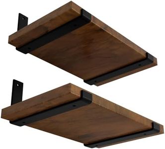 LEOPO 12 inch Shelf Bracket for DIY Floating Shelf, 1/5 inch Thick Heavy Duty Bracket, 4 Pack, 11.25” x 6” x 1.5”
