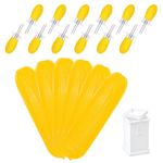 Corn Dishes and Corn Holders Set Kits, PEOUWNES Corn on The Cob Holders, Corn Cob Holders Skewers BBQ Twin Prong Holders, Includes 12 Stainless Steel Corn Holders, 6 Corn Trays and Butter Spreader