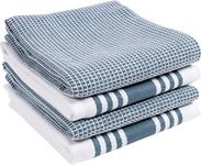 KAF Home Kitchen Towels, Set of 4 Absorbent, Durable and Soft Towels | Perfect for Kitchen Messes and Drying Dishes, 18 x 28 – Inches, Blue