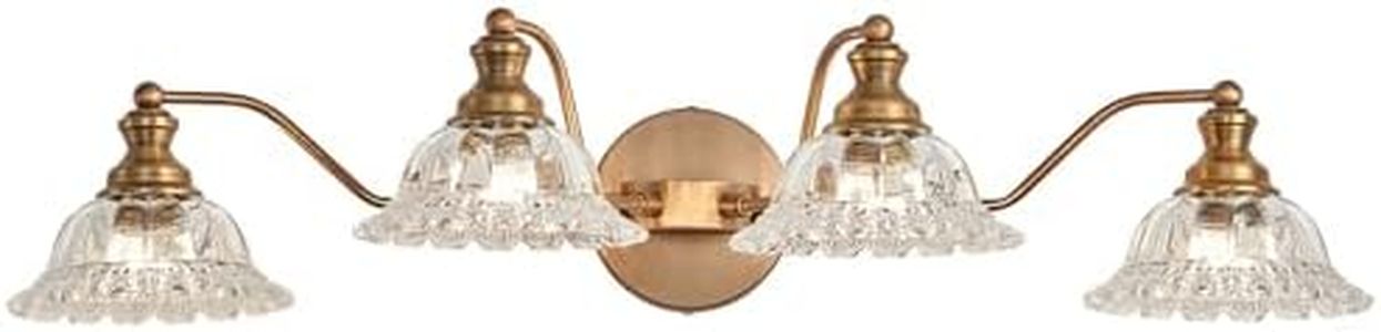 XIEDUN Brass 4 Light Vanity Lights for Bathroom Vanity Light Fixtures Bathroom Light Fixture