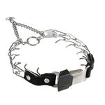 Herm Sprenger 2.25mm Prong Collar for Dog Training with Adjustable Length & Easy Quick Release Cliclock & Swivel Ring for Small/Medium Dogs (13-19" Neck)