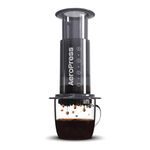 AeroPress Original Coffee Press – Full body, smooth, rich, coffee without grit or bitterness. American, cold brew, latte, espresso style coffee Pot. Small portable coffee maker. Camping, travel, gifts