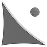 IOAOI Sun Shade Sail Waterproof, 3m x 4m x 5m Dark Grey Garden Shade Sail Right Angle Garden Canopy, 3 Ropes, UV Block, Patio Sunshade Sunscreen Awnings Hot Tub Shelter for Outdoor