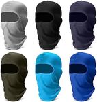 6 Pack Balaclava Ski Face Mask: Cooling Neck Gaiter Full Head Mask Breathable Face Cover Hood Mask Scarf Motorcycle Gator for Men Women Cycling Fishing Running Sun Protection Outdoor, Blue