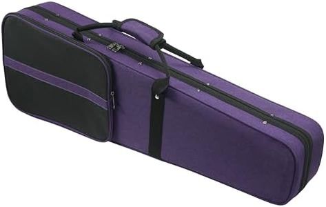 DIGERVY 4/4 Full Size Violin Case, Triangular Lightweight Portable Travel Carrying Bag with Shoulder Straps, Plush Lining, Reinforced Frame, Nylon Waterproof, Ideal for Students & Players, Purple