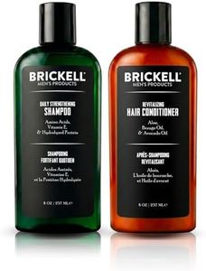 Brickell Men's Daily Revitalizing Hair Care Routine, Shampoo and Conditioner Set For Men, Mint and Tea Tree Oil Shampoo, Strength and Volume Enhancing Conditioner, Natural and Organic, Gift Set