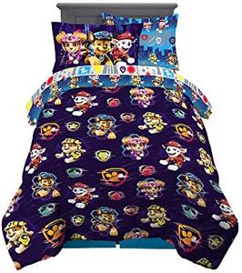 Franco Kids Bedding Super Soft Comforter and Sheet Set with Sham, 5 Piece Twin Size, Paw Patrol Movie
