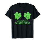 Shake Your Shamrocks Boobs Shirt Leprechaun Costume Tee