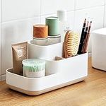 Jenoudar Toothbrush Holder,Bathroom Storage Organizer Caddy Countertop,Kitchen Countertop Storage Containers,Multi-Functional Electric Tooth Brush Toothpaste Razor Makeup Brushes Holder Tray