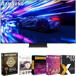 Samsung S95D 77 inch HDR OLED Smart TV (2024) Bundle with Movies Streaming + Deco Gear 2X 4K HDMI 2.0 Cable w/Pure Copper Conductors & CPS Exclusive 12 Month Protection Pack Bundle (BEACH-CPS-265000)
