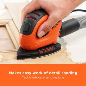 BLACK+DECKER Mouse Detail Sander 55W – Compact Handheld Electric Tool