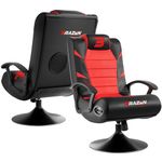 BraZen Pride Video Game Chairs for Kids Gaming with Speakers Bluetooth Chair Gaming Small Gaming Chair for Kids and Small Gaming Chair Rocker Gaming Chairs British - Black Red Gaming Chair