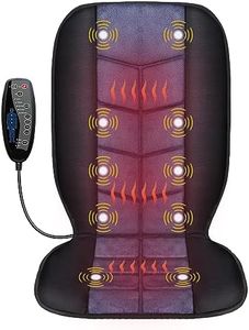 CILI Massage Chair Pad, Back Massage with Heat, Massage Pad with 10 Vibration Motors, 30-60-90 Minutes Heating Options, Chair Massage with Soft Plush, Massage Chair for Home Office Use (Black)