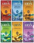 Lily's Chocolate Variety 6 Pack | Made with Stevia, No Added Sugar, Low- Carb, Keto Friendly | 6 Flavors, 1 Bar each | Sampler, Gift Set