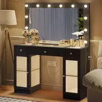IFSEB Vanity Desk with Large Mirror