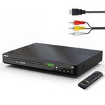 Blu-ray DVD Player for TV -1080P HD Blu-ray Player with HDMI/AV/Coaxial Output, USB input, All Regions dvds and Region B/2 Blu-Ray Disc, PAL/NTSC System (Metal Enclosure)