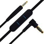 Audio 2.5 to 3.5mm Cable Compatible Bose QuietComfort 25 QC25 Headphones mic Volume Control (Black)