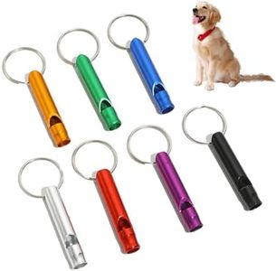 LGYUWER 7 Pcs Dog Whistles for Recall Dog Whistle To Stop Barking, Ultrasonic Tool Portable Metal Keychain For Most Breeds Pets Recall Training Stop Barking And Pet Behavior Control (Random color)