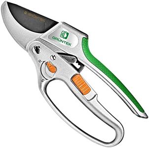 GRÜNTEK Forbici Cesoie Potatura Giardino Troncarami a Cricchetto. Taglio Incudine. Forbici da Giardinaggio Professionali CACATUA 20.5 cm