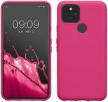 kwmobile Case Compatible with Google Pixel 5 Case - Soft Slim Protective TPU Silicone Cover - Neon Pink