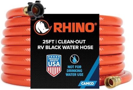 Camco 22990 RhinoFlex 25' Clean-Out Water Hose for Grey/Black Water Tanks (5/8" ID)