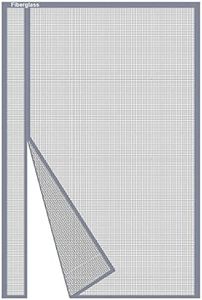 Risareyi Magnetic Fly Screen Door, 100 x 230 cm, Side Opening Fly Screen, No Drilling, Insect Protection, Balcony Door, Fly Curtain Made of Fibreglass Net, Grey, with Adhesive Tape, for Patio Door, Cellar Door