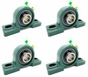 Four (4) UCP204-12 Cast Iron Pillow Block Mounted Bearings - 3/4" inch Inside Diameter w/Set Screw Lock - P204