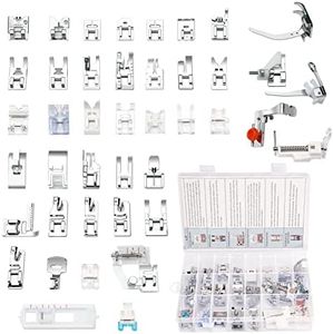 Presser Foot Set 42Pcs, Sewing Machine Presser Feet Kit Accessories with Manual for Brother, Babylock, Singer, Elna, Toyota, New Home, Simplicity, Necchi, Kenmore Low Shank Machines