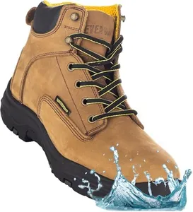 Ever Boots Waterproof Work Boots for Men, Hiking, Zapatos de Trabajo (7.5, COPPER)
