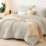 CozyLux Queen Comforter Set Oatmeal