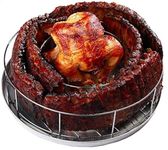 BBQ Guru Rib Rings - Rib Rack and Chicken Roaster for Smoking on Weber, Green Egg, Kamado Joe, Vision, Grill Dome, Primo Grills