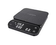 Maestri House S3 Coffee Scale, 3kg/0.1g Rechargeable Digital Coffee Scales, 3 Brew Modes, Adjustable Ratios & Flow Rate Display, Barista-Grade for Pour-Over, Espresso, French Press – Black