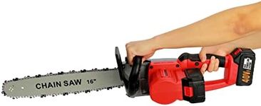 16" Electric Chainsaw Cordless,3800W Powerful Chainsaw Kit with 2 Battery 4.0Ah and 2 Charger,17000rpm Brushless Cordless Chainsaw for Tree Felling, Limbing, Pruning and Firewood