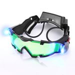 Allomn Night Vision Goggles Kids, Spy Glasses with Flip Function, Adjustable Children's LED Night Vision Glasses, Night Vision Goggles for Spies, Night Treasure Hunt Games, Cool Gifts for Kids